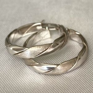 White Gold Hoop Earrings